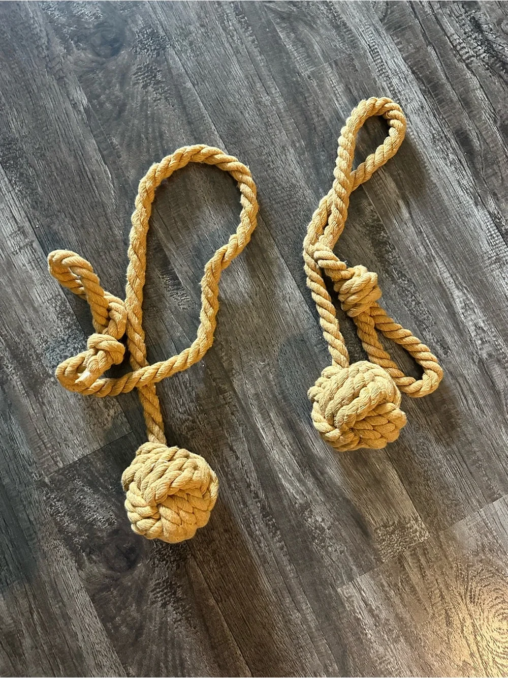 SHEIN Yellow Rope Tieback Curtain Tassels